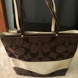 COACH Signature Reversible Tote Purse